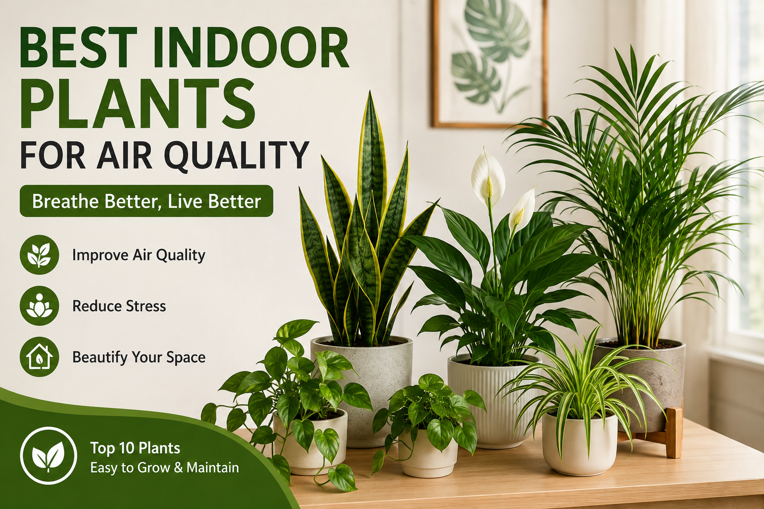 Best Indoor Plants for Air Quality: 10 Top Choices