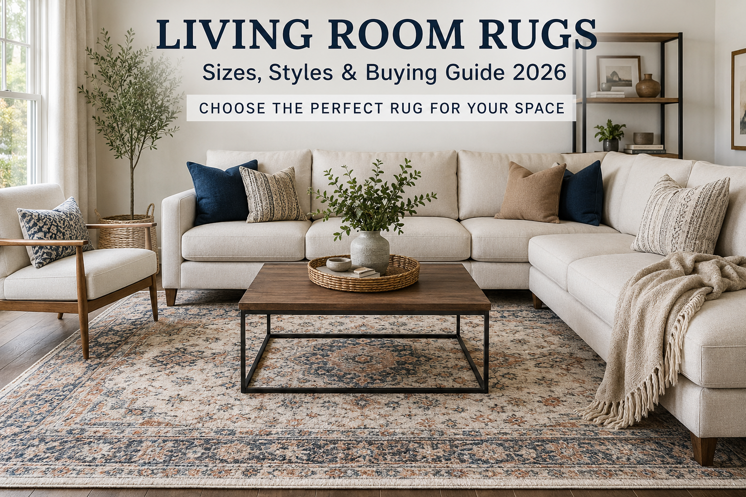 Living Room Rugs: How to Choose the Right Size, Style & Material