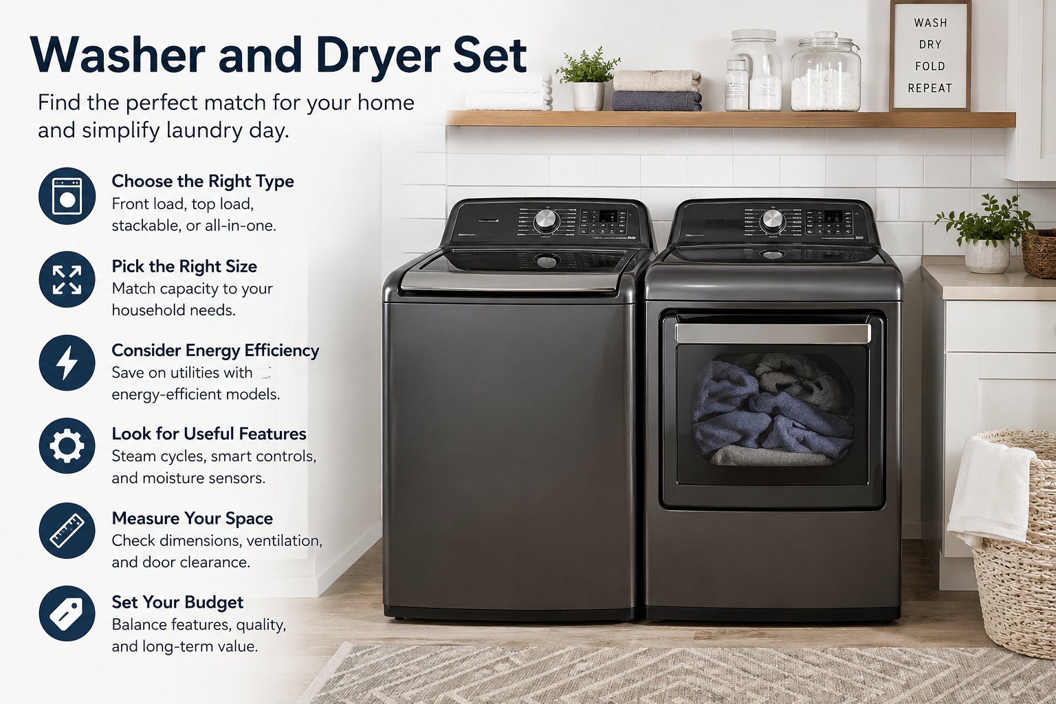 Washer and Dryer Set: How to Choose the Right Pair