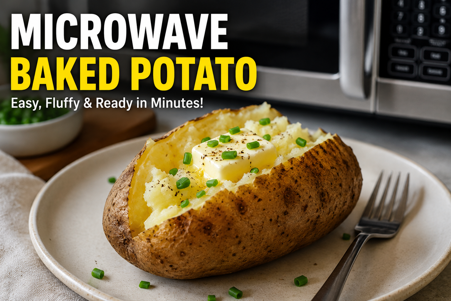 Microwave Baked Potato: Easy, Fluffy and Ready in Minutes