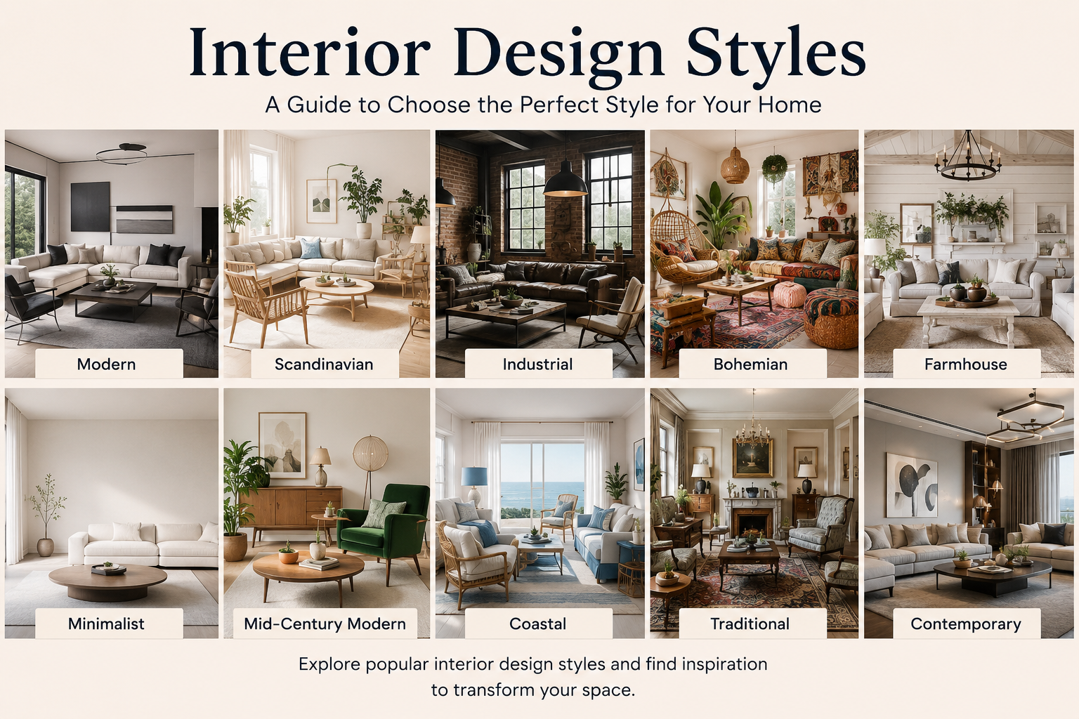 Interior Design Styles: 20+ Popular Styles Explained