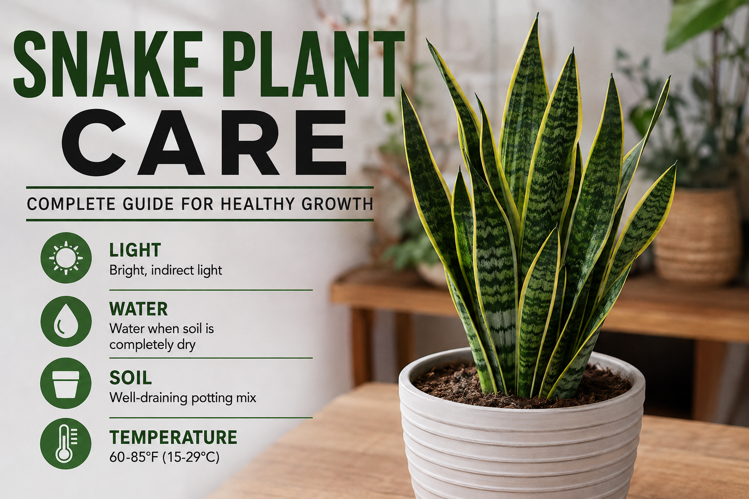 Snake Plant Care: The Complete Guide for Healthy Growth