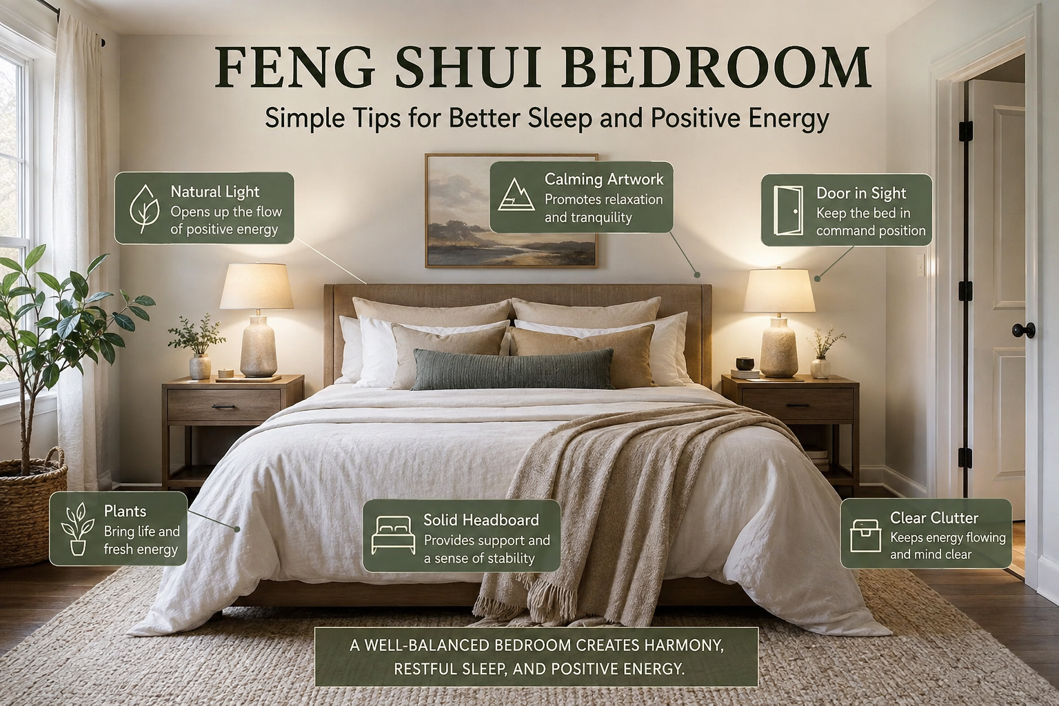 Feng Shui Bedroom: Layout, Bed Placement, Colors & Rules